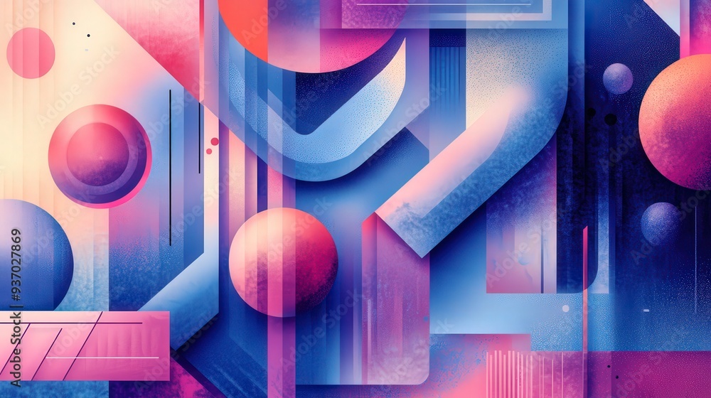 Poster enhancing illustrations with textures and gradients for depth and personality