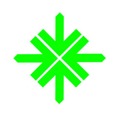 icon of four green arrows without background