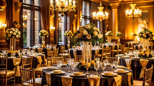 luxurious rich gold blacktie formal events