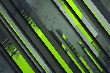 Abstract diagonal lines with green and black colors. Geometric graphic design.