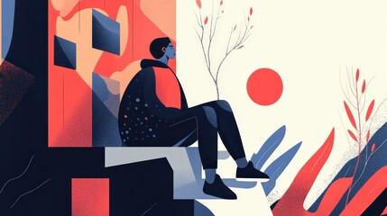 The Art of Illustrated Typography: A Narrative-Driven Flat Design Illustration