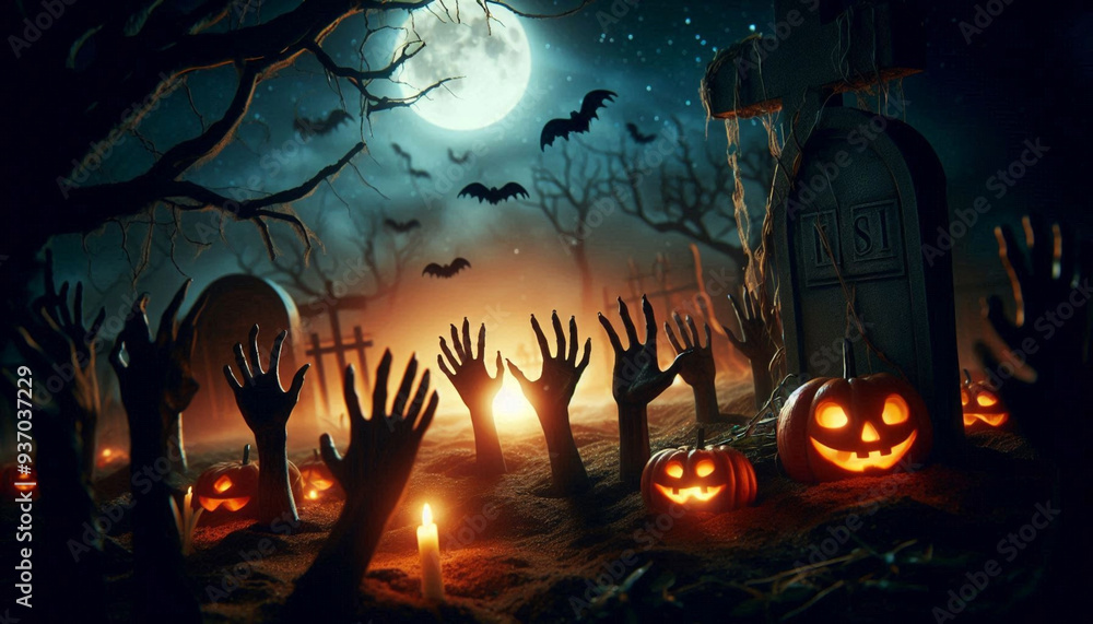 Canvas Prints halloween scene