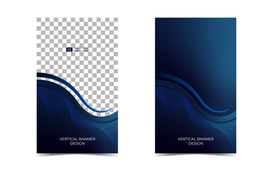 VERTICAL BANNER 25 EDITABLE ABSTRACT BANNER DESIGN WITH PHOTO INSERT OPTION - VERSATILE FOR ANY PURPOSE