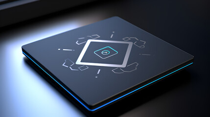 Realistic luxury jewelry black box mockup ,generative AI

