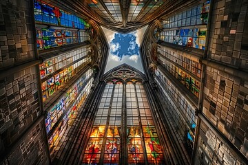 Obraz premium stained glass window