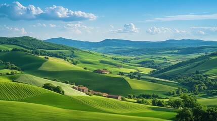 Fototapeta premium Picturesque Rolling Hills of Tuscany, Italy.