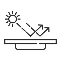 Physics outline icon, editable vector illustration and transparent graphic element. Isolated on white background