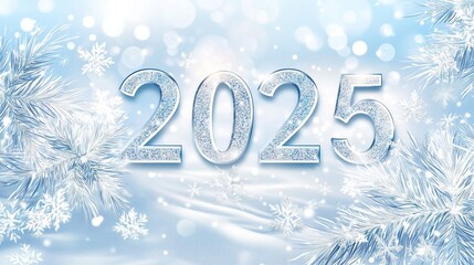 Vector image "New Year 2025". Holiday banner