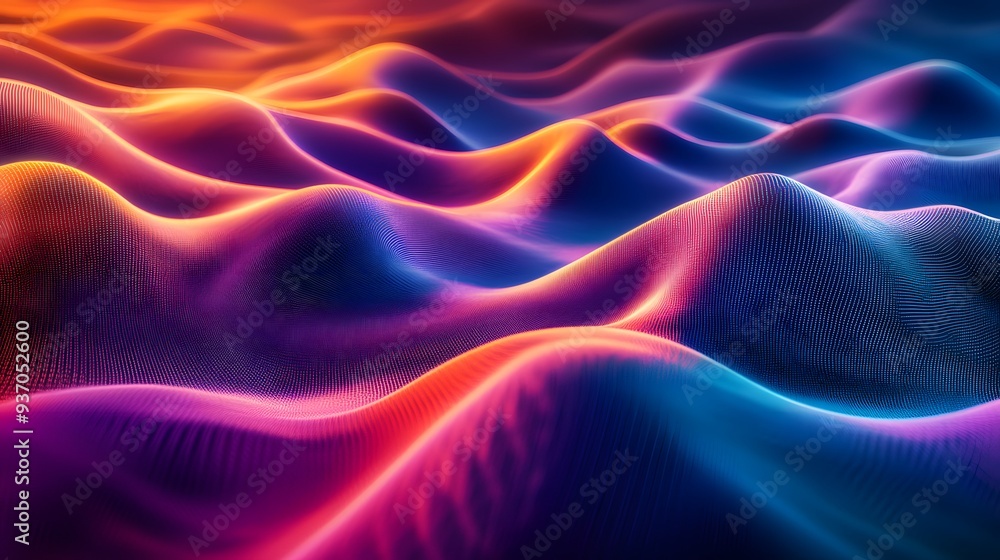 Aufkleber 29. radiant curves of light in various colors creating a mesmerizing 3d effect
