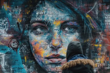 Teenager's Urban Street Art Showcase