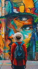 Fototapeta premium Vibrant Street Art through a Teen's Lens