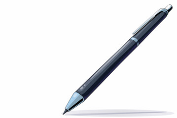 a 2d cartoon clipart drawing of a pen on an isolated background with copy space
