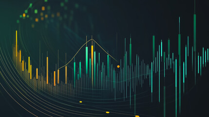 charts and graphs with statistics to analyze business potential and forecast future development of companies growth.