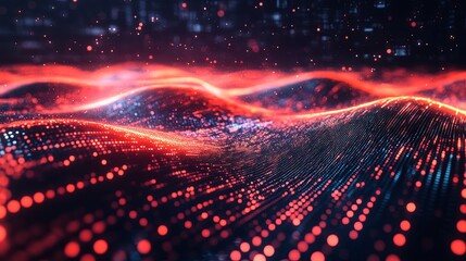 Obraz premium visual representation of flowing energy lights in this background convey the concept of continuous change and progress in a high-tech world