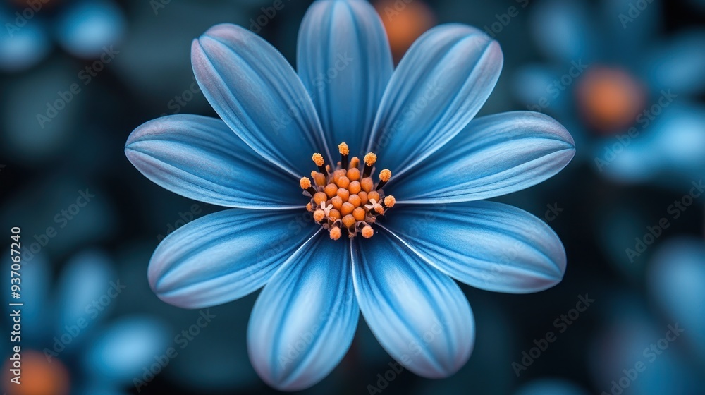 Poster blue flower macro photography