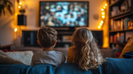Children Watching Television