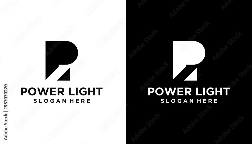 Poster LP PL abstract monogram  logo template vector