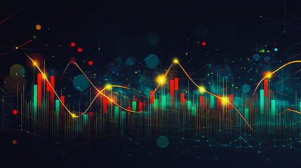 charts and graphs with statistics to analyze business potential and forecast future development of companies growth.