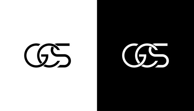 GCS letter creative modern elegant logo design template