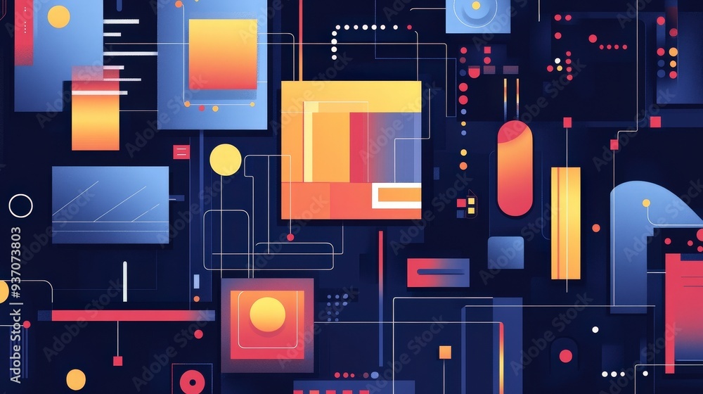 Poster elevating user experience: micro animations in flat design illustration for web and app interfaces