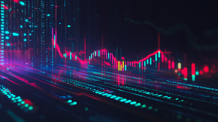 charts and graphs with statistics to analyze business potential and forecast future development of companies growth.