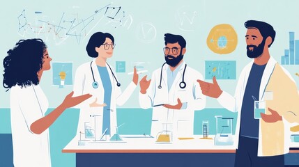 Scientists Collaborate on a Research Project