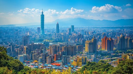 Panoramic View of Taipei City