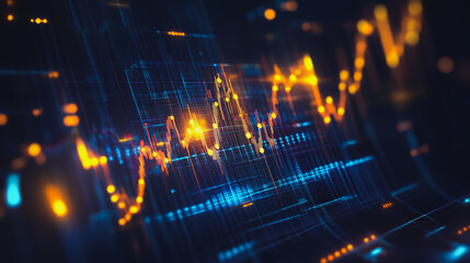 charts and graphs with statistics to analyze business potential and forecast future development of companies growth.