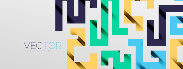 Color bend lines with shadow texture effect. Vector Illustration For Wallpaper, Banner, Background, Card, Book Illustration, landing page