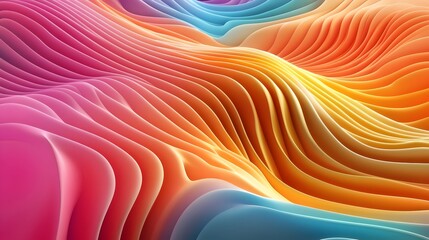 102. Dynamic wave patterns in bright colors creating a stunning, fluid visual effect