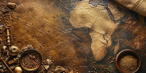 Fototapeta premium Colonial powers exploited the abundant natural resources of the continent, including minerals, timber, and agricultural products, to fuel their industrial and economic development.
