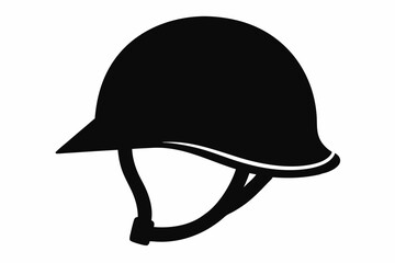 Helmet silhouette vector, military helmet silhouette vector illustration
