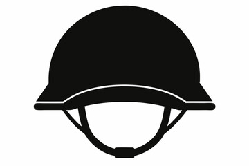 Helmet silhouette vector, military helmet silhouette vector illustration
