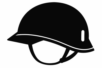 Helmet silhouette vector, military helmet silhouette vector illustration

