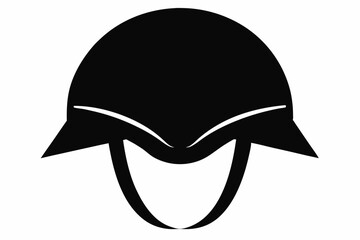 Helmet silhouette vector, military helmet silhouette vector illustration
