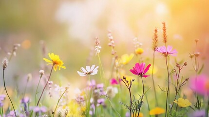 Nature background with wild flowers which is very beautiful