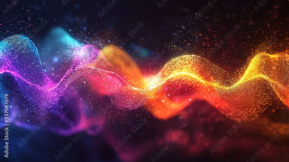 Canvas Prints abstract colorful wave.