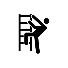 ISO prohibition safety signs_do not climb symbol only