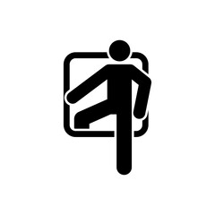 ISO prohibition safety signs_confined space. symbol only