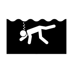 ISO prohibition safety signs_no prolonged underwater swimming or breath holding symbol only