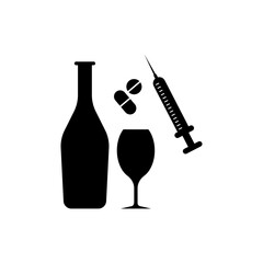 ISO prohibition safety signs_no drugs or alcohol symbol only