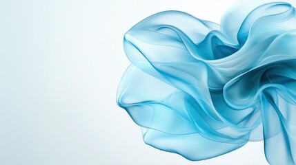 Naklejka premium Abstract Blue Swirling Flowing Fabric