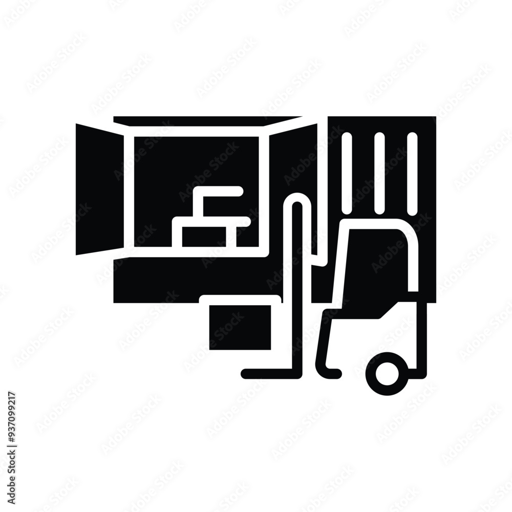 Poster stuff container solid icon vector design good for web or mobile app