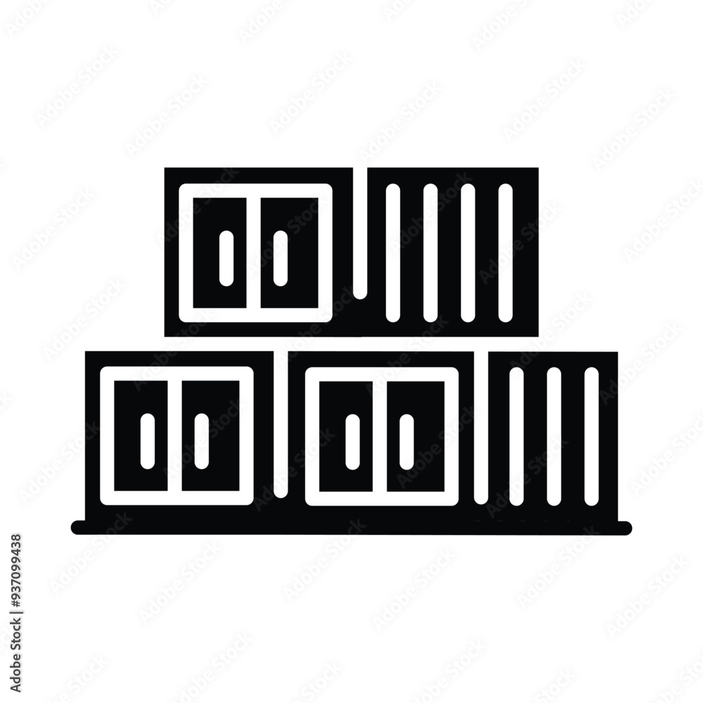 Poster containers solid icon vector design good for web or mobile app