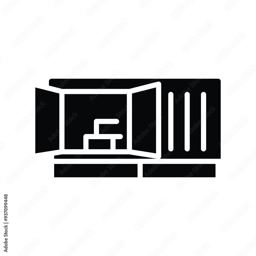 Poster container solid icon vector design good for web or mobile app