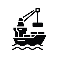 docking solid icon vector design good for web or mobile app
