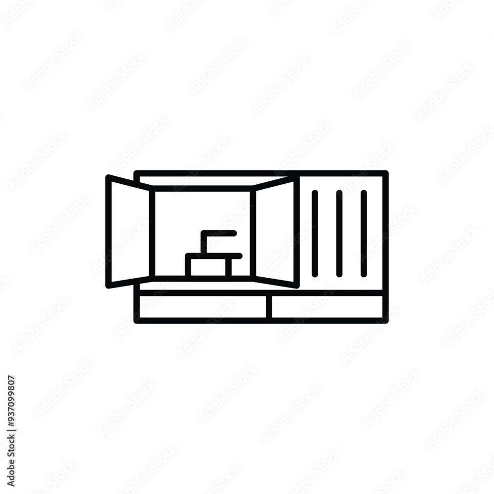 Poster container thin outline icon vector design good for web or mobile app