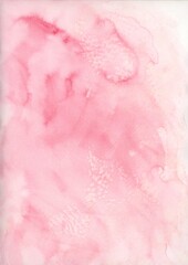 滲んだピンクの水彩グラデーション素材
