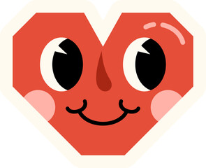 Fototapeta premium Heart Love Emotion Sticker Illustration