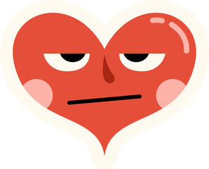 Heart Love Emotion Sticker Illustration